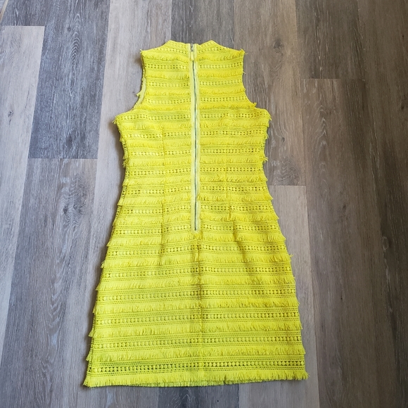 J.CREW NEON YELLOW FRINGE DRESS - Picture 2 of 10
